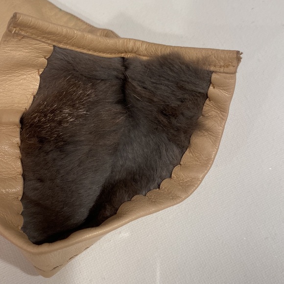 Leather Gloves Fur Inside - Picture 5 of 7
